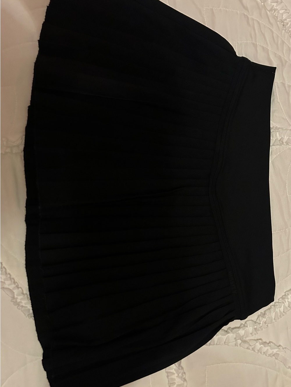 Varsity Black Pleated Skater Skirt
